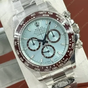 Rolex Daytona 126506 Platinum Buz Mavi Oysterflex 4131 Super Clone ETA Saat kırp kapak
