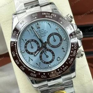 Rolex Daytona 116506 Platinum Buz Mavi Cerachrom 4130 Cosmograph Super Clone ETA Saat kırp kapak