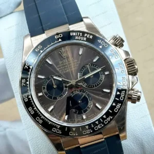 Rolex Daytona 126515LN Everose Siyah Oysterflex 4131 Super Clone ETA Saat kırp kapak