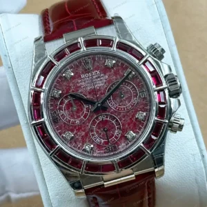 Rolex Daytona 116508 Yellow Gold Champagne Leather 4130 Super Clone ETA Saat kırp kapak
