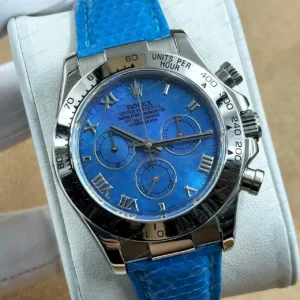 Rolex Daytona 116500LN Mavi Leather 4130 Super Clone ETA Saat kırp kapak