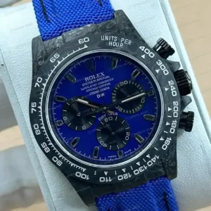Rolex Daytona DiW Carbon Mavi 4130 Super Clone ETA Saat kırp kapak