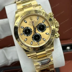Rolex Daytona 116508 Yellow Gold Champagne 4130 Oyster Super Clone ETA Saat kırp kapak