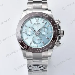 Rolex Daytona Platinum Gümüş Super Clone ETA Saat kırp kapak