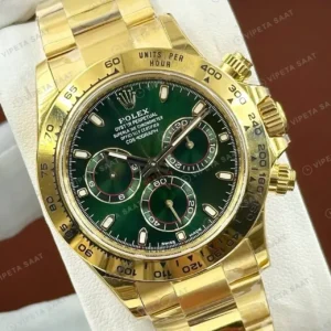 Rolex Daytona 126508 Yellow Gold Yeşil 4131 Cosmograph Super Clone ETA Saat kırp kapak