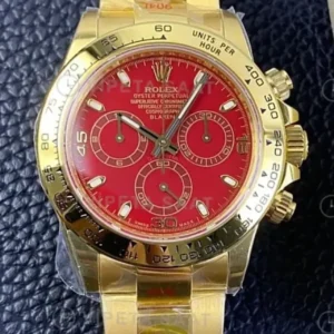 Rolex Daytona Kırmızı Super Clone ETA Saat kırp kapak