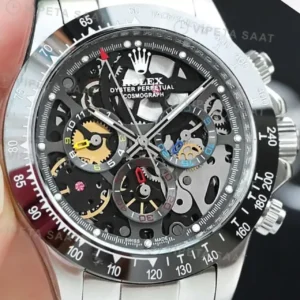 Rolex Daytona Iskelet Cerachrom Super Clone ETA Saat kırp kapak