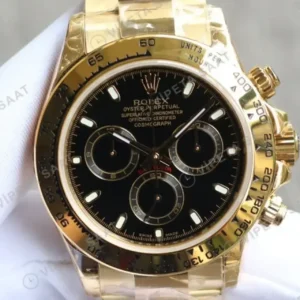Rolex Daytona Siyah Super Clone ETA Saat kırp kapak