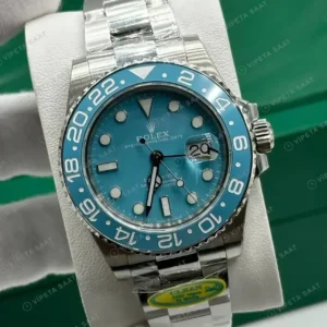 Rolex GMT-Master II Buz Mavisi Kadran Bezel Super Clone ETA Saat kırp kapak