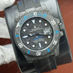 Rolex GMT-Master II Karbon Kasa Mavi Kadran Kordon Super Clone ETA Saat kırp kapak