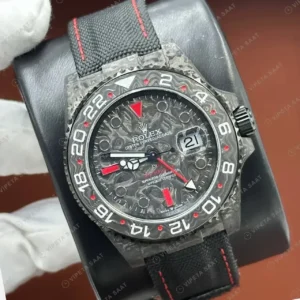 Rolex GMT-Master II Karbon Kasa Pave Kadran Kordon Super Clone ETA Saat kırp kapak