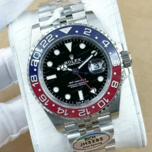 Rolex GMT-Master II 126710BLRO Pepsi Rıch Factory Jubilee Super Clone ETA Saat kırp kapak