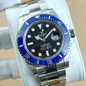 Rolex Submariner 126610LN 41 mm Mavi Bezel Siyah Kadranlı Super Clone ETA Saat kırp kapak
