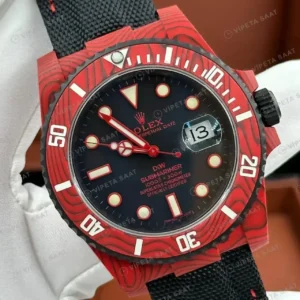 Rolex Submariner 126610LN 41 mm Kırmızı Kadranlı Super Clone ETA Saat kırp kapak