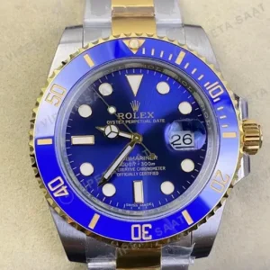 Rolex Submariner Bluesy 116613LB 40 mm Two-Tone Super Clone ETA Saat kırp kapak