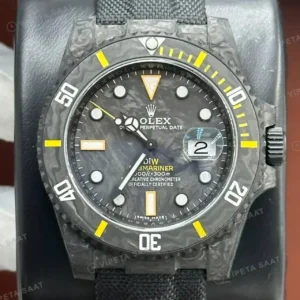 Rolex Submariner 126603 41 mm Sarı Kadranlı Karbon Kasa Super Clone ETA Saat kırp kapak