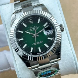Rolex Datejust 126334 Ombre Green Dial Oyster Super Clone ETA Saat kırp kapak