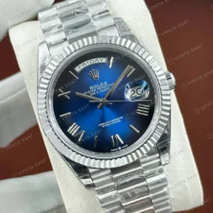 Rolex Day-Date 40 228239 Mavi Roma Kadran Beyaz Altın President Super Clone Eta Saat kırp kapak