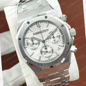 Audemars Piguet 26470ST Beyaz Kadranlı Kronograf Bilezik Super Clone ETA Saat kırp kapak