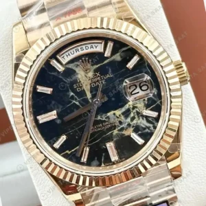 Rolex Datejust 126231 41 mm Iskelet Kadranlı Jubilee Everose Super Clone ETA Saat kırp kapak