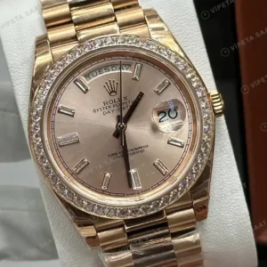 Rolex Datejust 126331 41 mm Pembe Kadranlı Everose İki Renk Super Clone ETA Saat kırp kapak