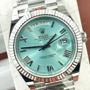Rolex Datejust 126334 41 mm Buz Mavi Kadranlı Jubilee Fluted Super Clone ETA Saat kırp kapak