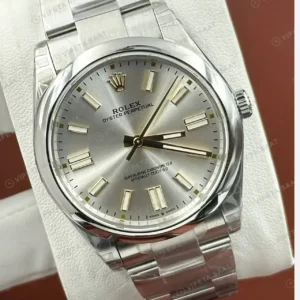 Rolex Datejust 126334 41 mm Gümüş Kadranlı Jubilee Super Clone ETA Saat kırp kapak