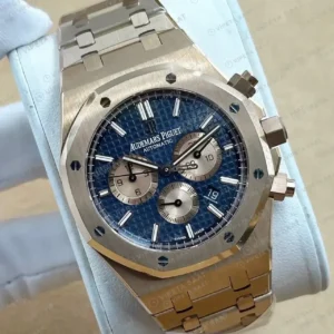 Audemars Piguet 26240SR Mavi Kadranlı Kronograf İki Renk Super Clone ETA Saat kırp kapak