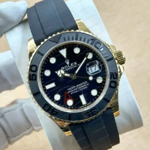 Rolex Yacht-Master 226658 42 mm Siyah Kadranlı Oysterflex Sarı Altın Super Clone Eta Saat kırp kapak