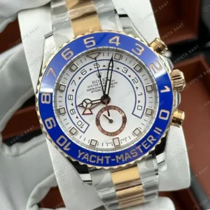 Rolex Yacht-Master II 116681 44 mm Beyaz Kadran Everose Rolesor Two Tone Super Clone Eta Saat kırp kapak