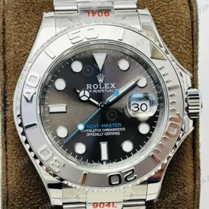 Rolex Yacht-Master Gri Kadran Çelik 40mm Super Clone ETA Saat kırp kapak