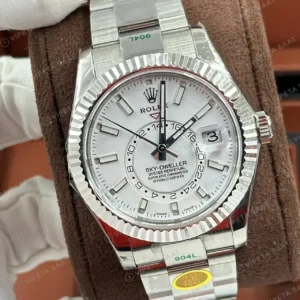 Rolex Sky-Dweller 42 336933 Beyaz Kadran Two Tone Jubilee Super Clone Eta Saat kırp kapak