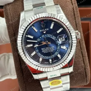 Rolex Sky-Dweller 42 336933 Mavi Kadran Two Tone Jubilee Super Clone Eta Saat kırp kapak
