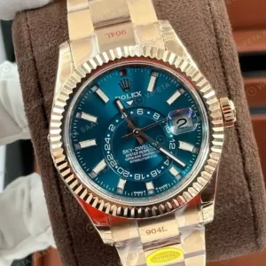 Rolex Datejust 126333 41 mm Yeşil Kadranlı İki Renk Super Clone ETA Saat kırp kapak