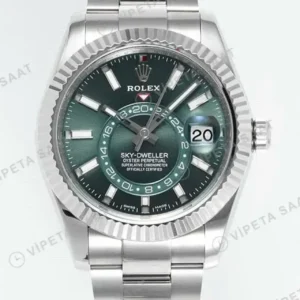 Rolex Sky-Dweller 42 336934 Yeşil Kadran Oyster Super Clone Eta Saat kırp kapak