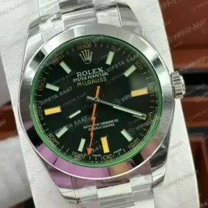 Rolex Milgauss 116400GV 40 mm Siyah Kadranlı Super Clone ETA Saat kırp kapak