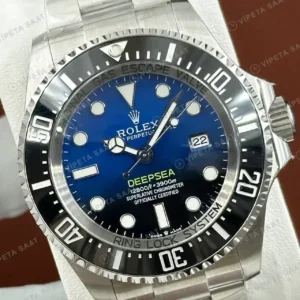 Rolex Deepsea 126660 44 mm Mavi Kadranlı Super Clone ETA Saat kırp kapak