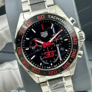 TAG Heuer Formula 1 Siyah Kronograf Çelik Super Clone ETA Saat kırp kapak
