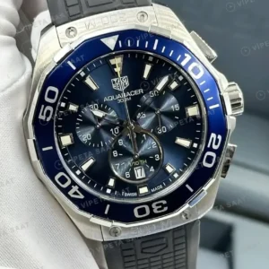 TAG Heuer Formula 1 Mavi Kronograf Kauçuk Super Clone ETA Saat kırp kapak