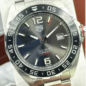 TAG Heuer Formula 1 Gri Kadran Çelik Super Clone ETA Saat kırp kapak