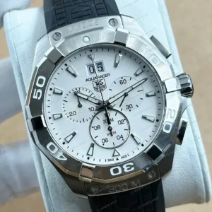 TAG Heuer Formula 1 Beyaz Kronograf Kauçuk Super Clone ETA Saat kırp kapak