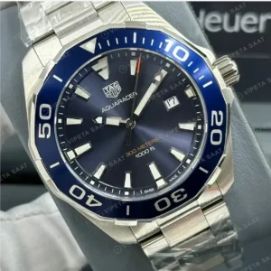 TAG Heuer Aquaracer Mavi Kadran Çelik Super Clone ETA Saat kırp kapak