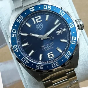 TAG Heuer Aquaracer Mavi Kadran Çelik Parlak Dalış Super Clone ETA Saat kırp kapak