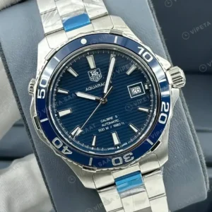 TAG Heuer Aquaracer Mavi Kadran Çelik Dalış Super Clone ETA Saat kırp kapak
