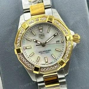 TAG Heuer Aquaracer Beyaz Kadran Çift Renk Super Clone ETA Saat kırp kapak