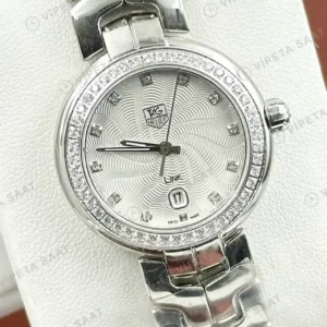 TAG Heuer Aquaracer Beyaz Kadran Çelik Lady Parlak Super Clone ETA Saat kırp kapak