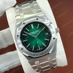 Audemars Piguet 16202PT Yeşil Kadranlı Jumbo Extra-Thin Super Clone ETA Saat kırp kapak