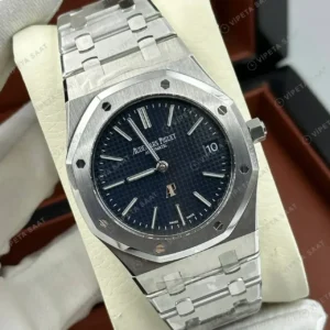 Audemars Piguet 16202ST Mavi Kadranlı Jumbo Extra-Thin Super Clone ETA Saat kırp kapak
