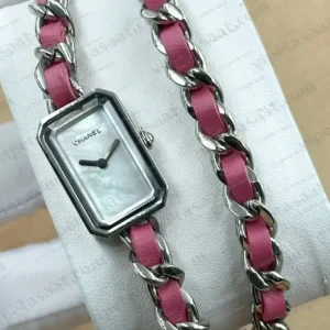 Chanel Premiere Beyaz Kadran Pembe Zincir Super Clone ETA Saat kırp kapak
