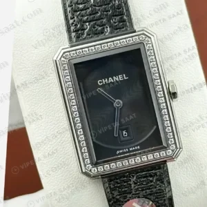 Chanel Boy-Friend Siyah Kadran Tweed Orta Super Clone ETA Saat kırp kapak